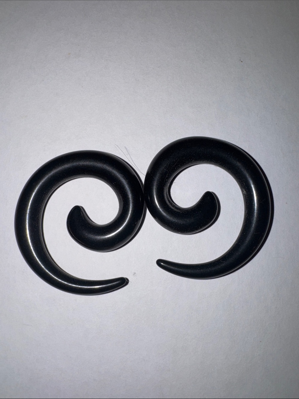 Black Spiral Ear Gauges